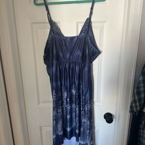 Elegant Blue and White Dress